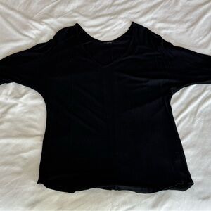 Apt. 9 Black V-Neck Blouse